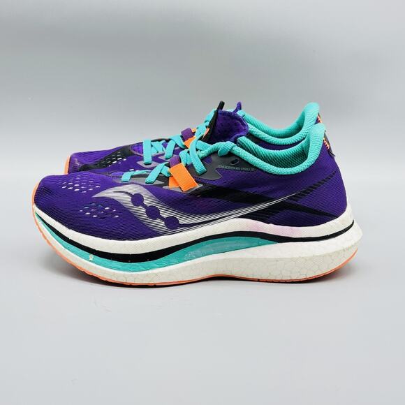 Saucony Endorphin Pro 2 Shoes Womens 5 Purple Running Racing Trainers Sneakers - Picture 5 of 11